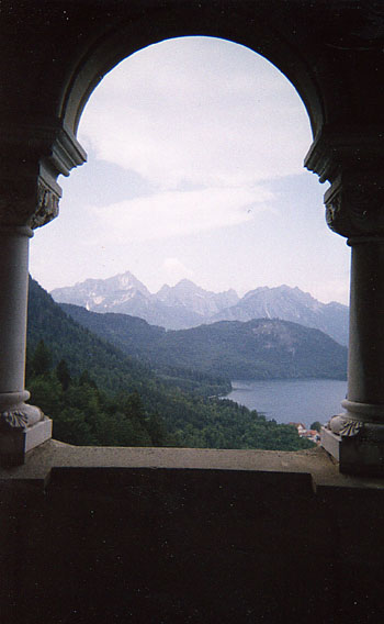 View from a San Lareadan castle window.  Photo copyright 1994 by Aimin Znapati.